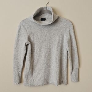 Talbots Cashmere Heather Gray Turtleneck Sweater